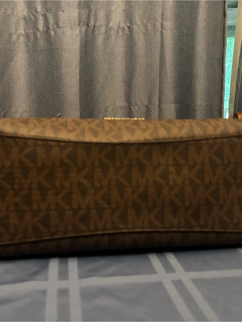 Michael Kors Brown and Tan Tote with MK Charm
